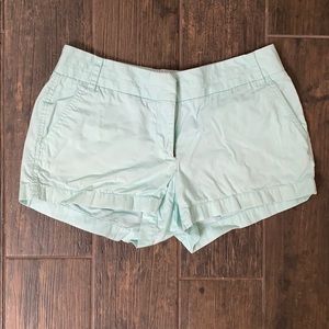 J crew aqua chino shorts